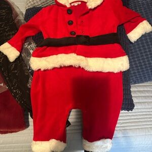 Le Top Festive Red and White Bodysuit